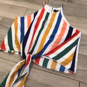 Striped Vici Carnival Keyhole Top